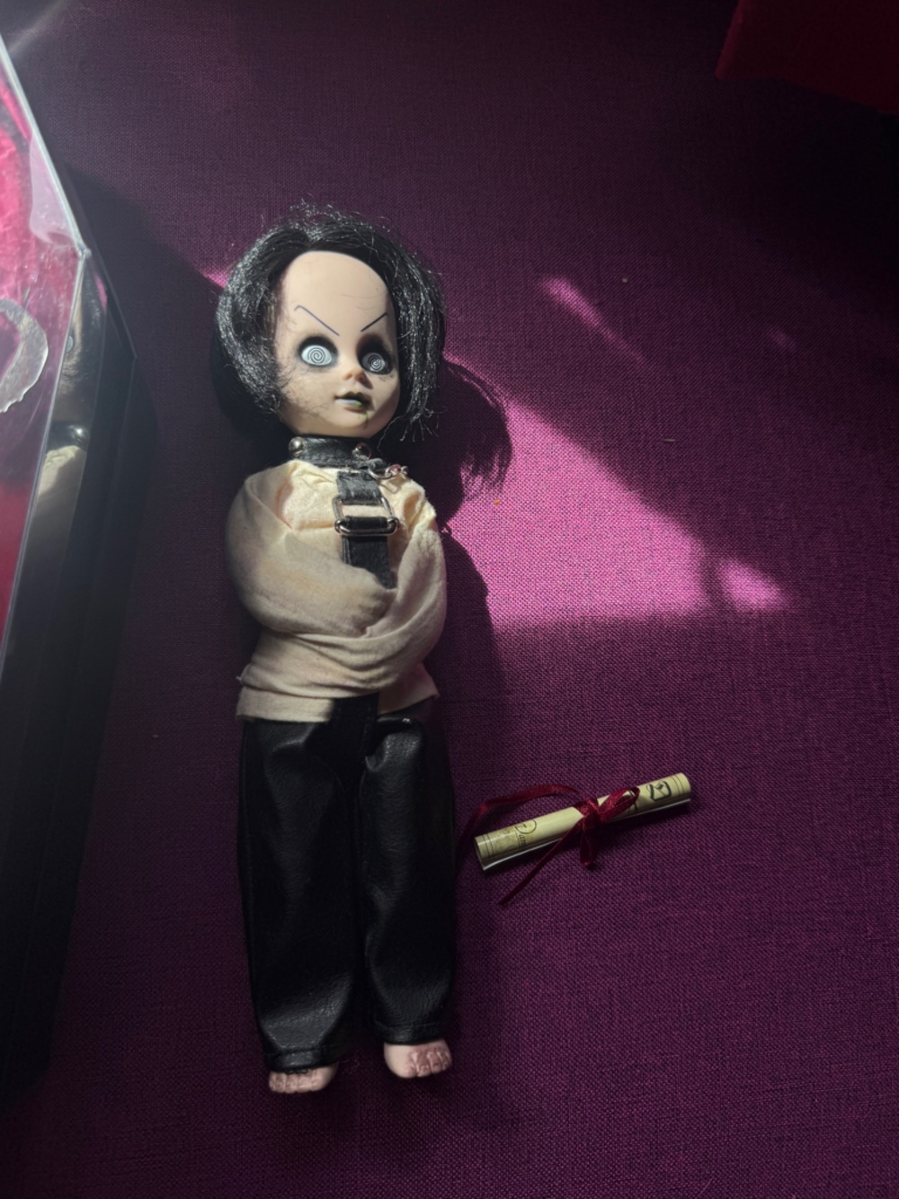 Living Dead Dolls Sybil Straightjacket Doll - Black & Cream - Picture 2 of 4